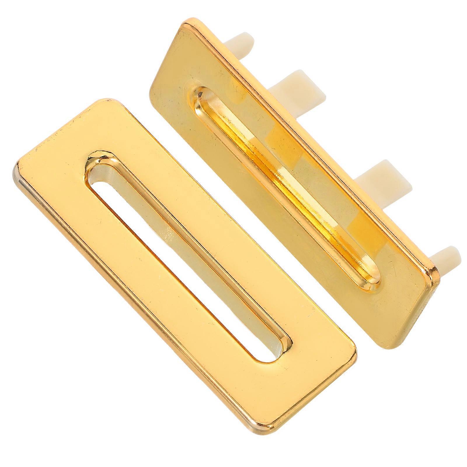 Golden Zinc Alloy Overflow Cap for Bathroom Basin with 2Pcs Included