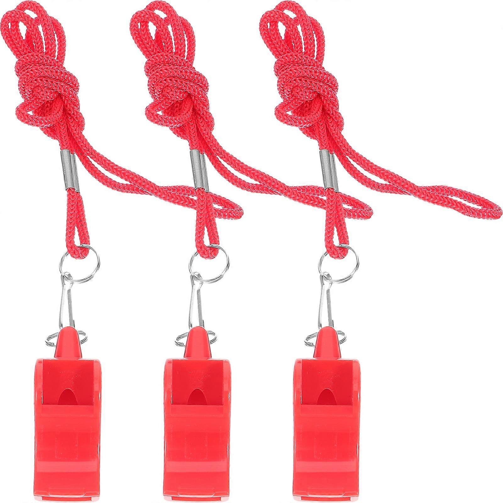 3 Pcs Lanyard String The Lifeguard Emergency Whistle Referee Field Lifesaving Pet