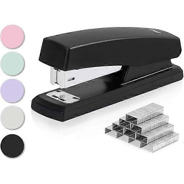 Stapler, desktop stapler with 640 staples, 25 sheet capacity, black