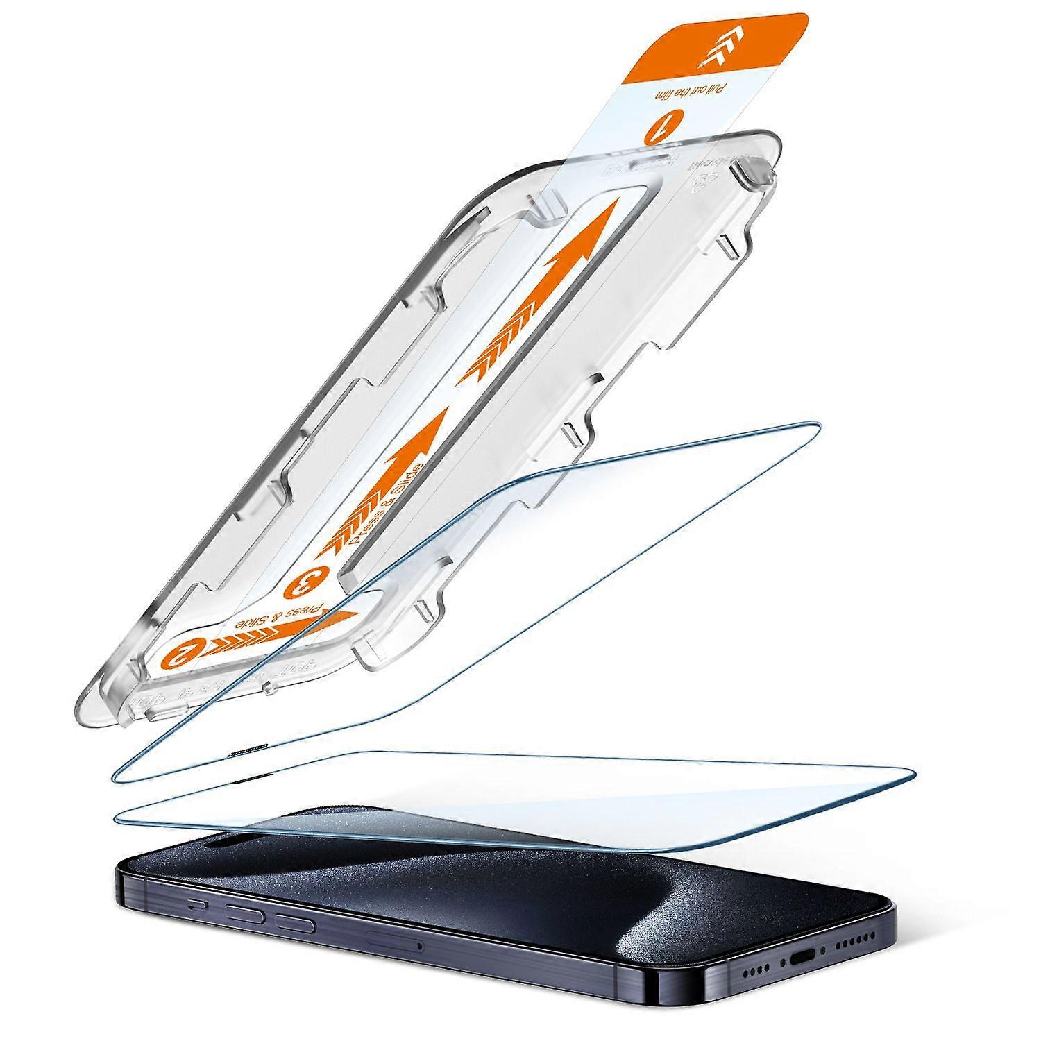 2-pack iPhone 16 Screen Protector - Tempered Glass | [Automatic Installation] - Bubble Free and Dust Free 16