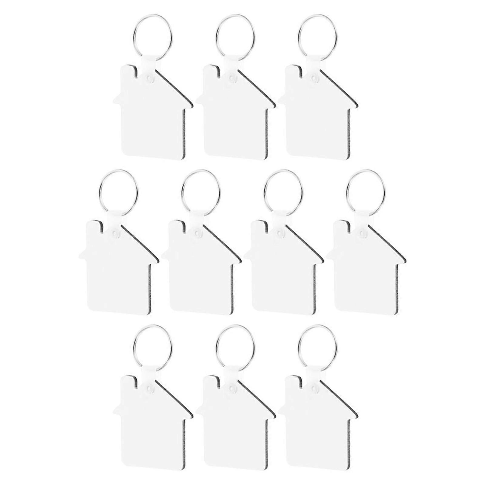 Sublimation Keychain Blanks Key Shaped For Students Craft Enthusiasts 2.36X1.97X0.12IN 10Set