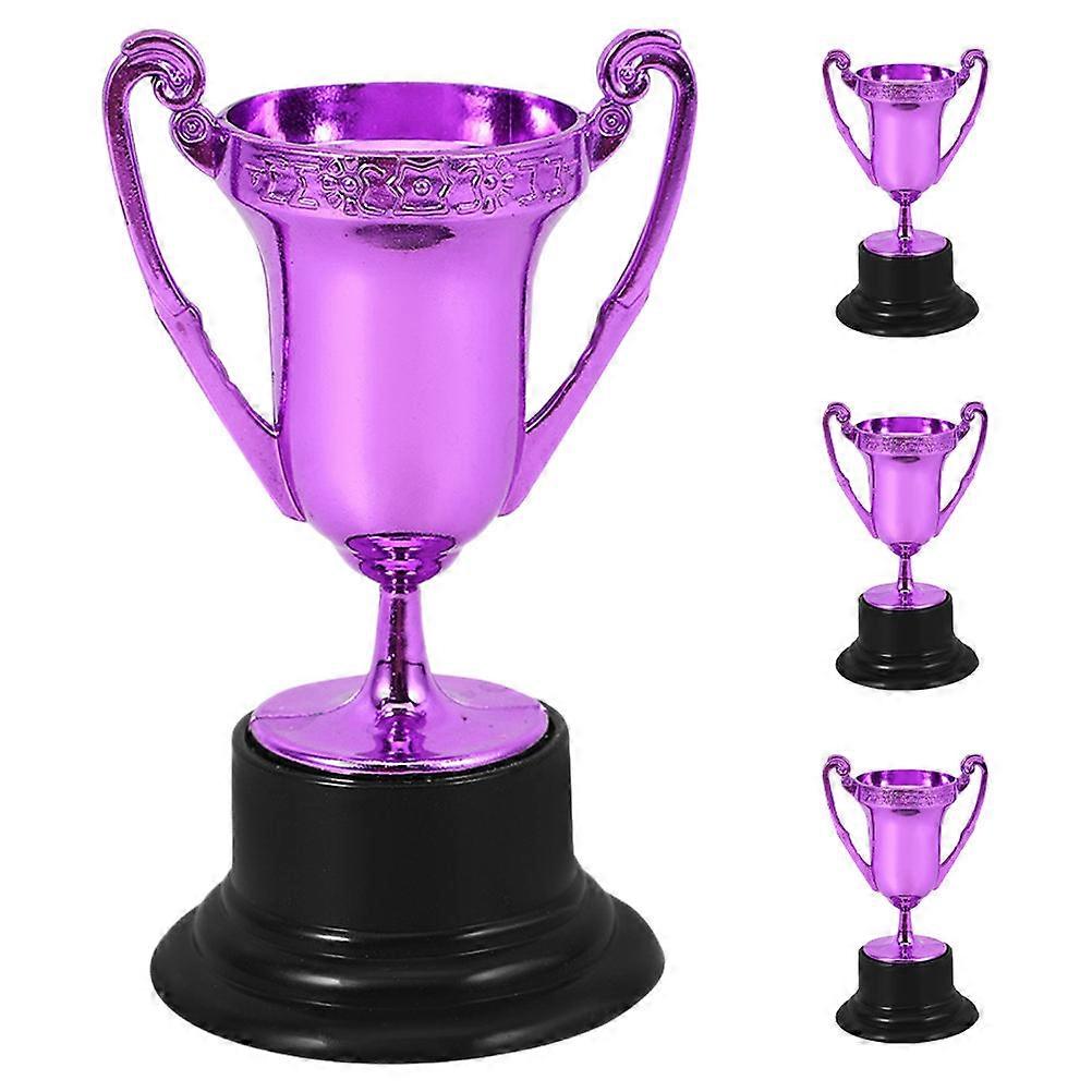 Plastic Trophy Decor for Games Mini Trophies 4Pcs Celebration Set