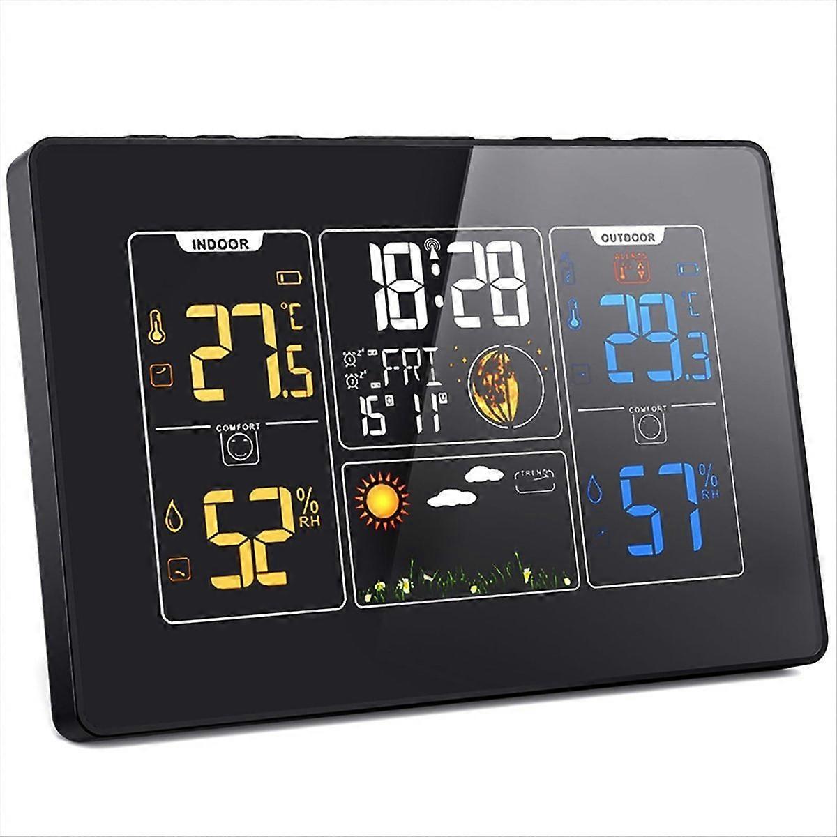 Weather Station Wireless with Clock, Digital Station with Temperature