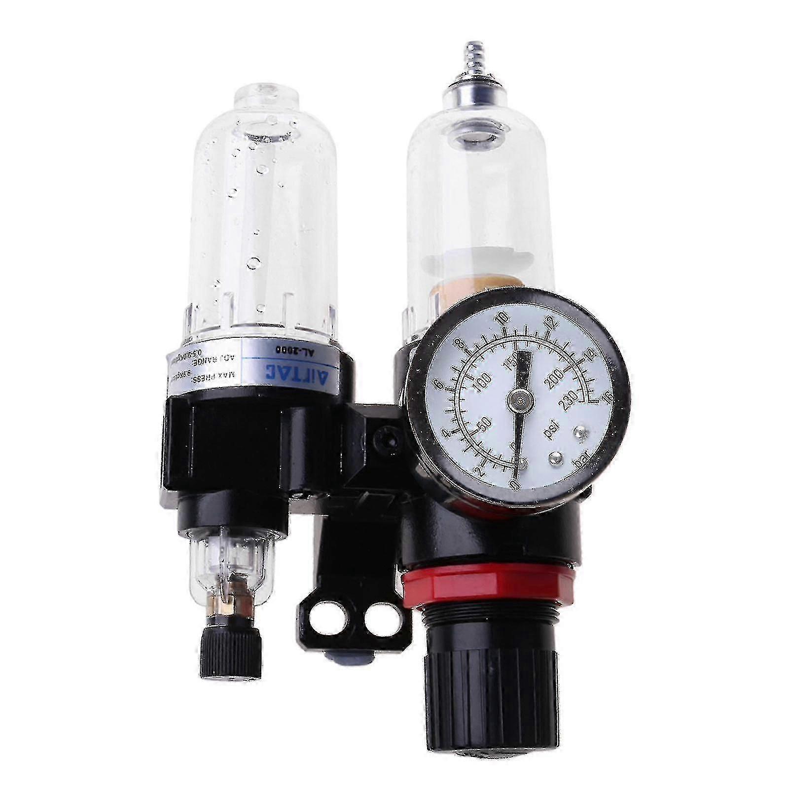 G1/4'' In Line Air Compressor Filter Regulator Gauge Trap Oil Water 1.0mpa