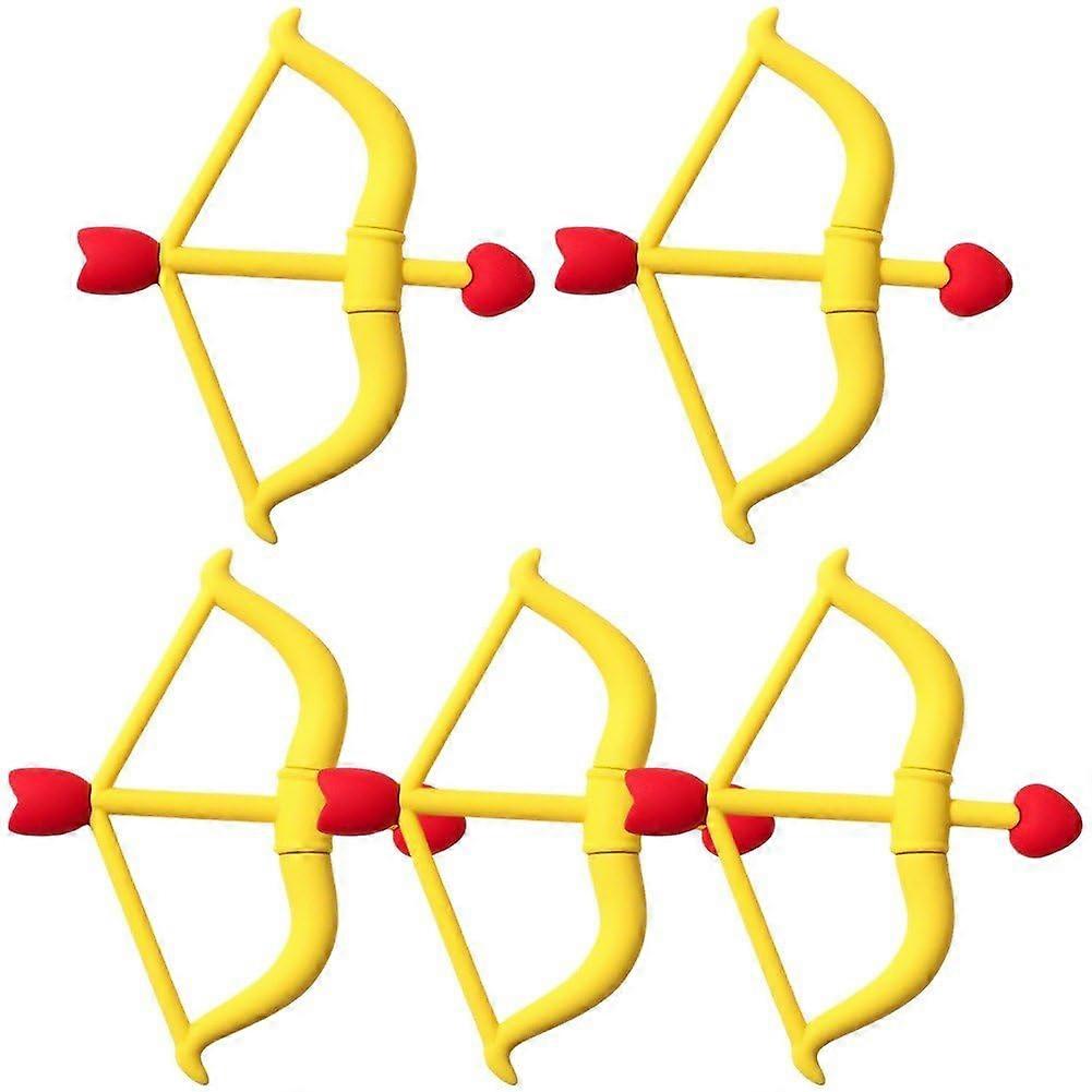 Valentine's Day Cupid's Arrow Cake Topper 5pcs Reusable Soft Rubber Decoration for Party and Wedding