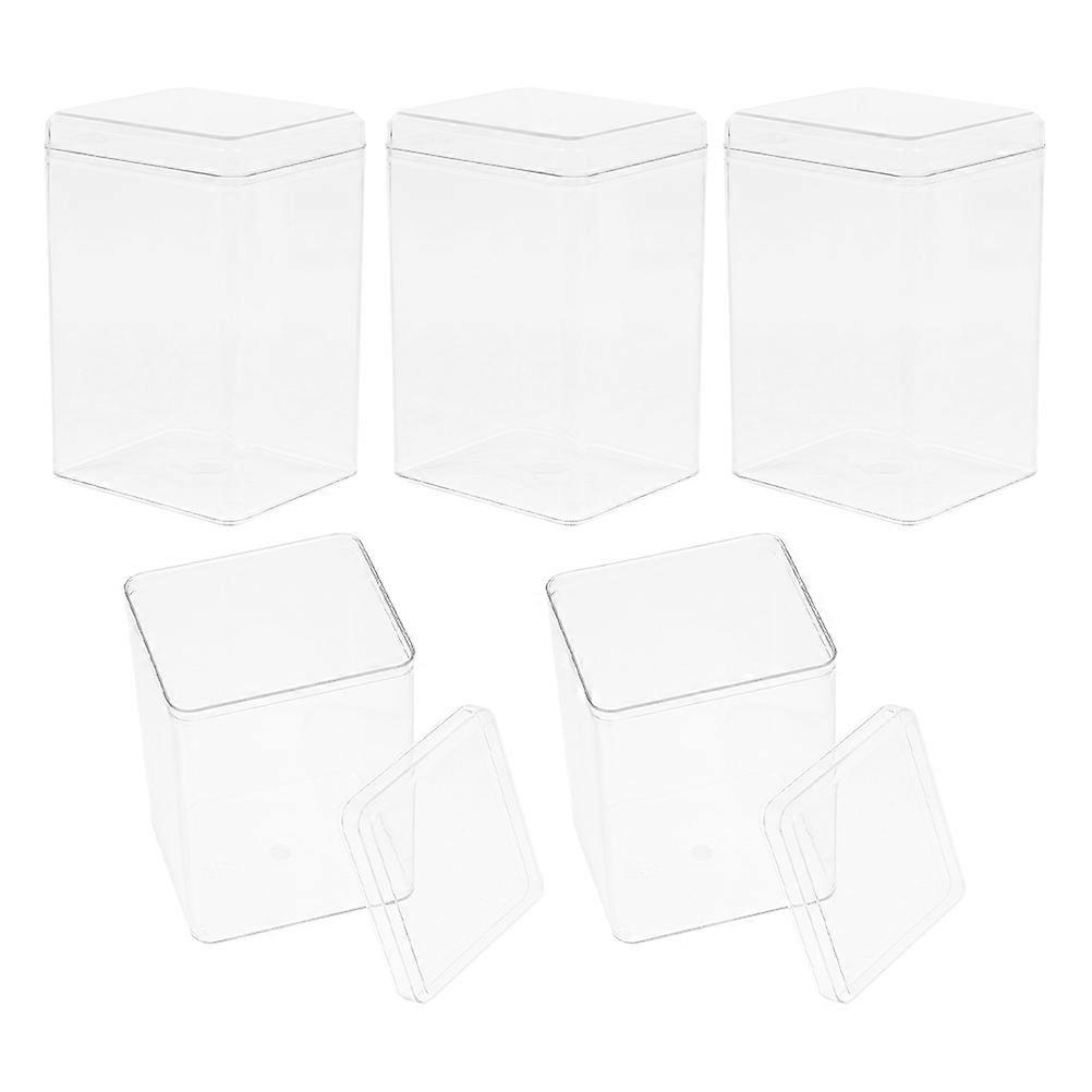 Doll Display Case Clear Showcase for Mini Action Figures 5Pcs