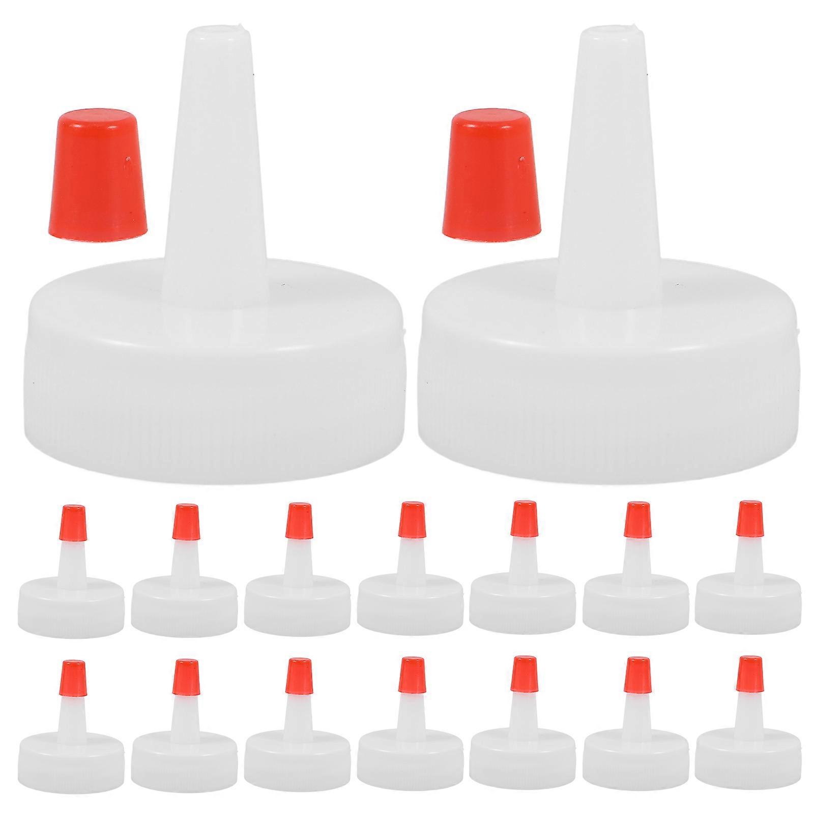White Leakproof Bottle Cap Dispensing Cap for Dispenser 20Pcs Plastic