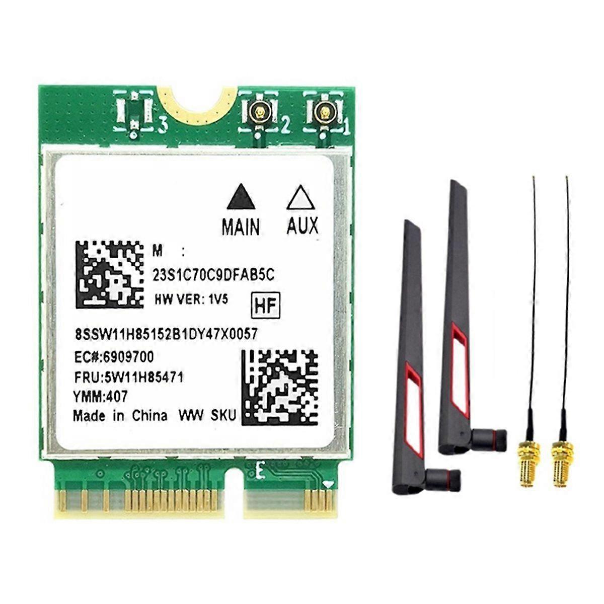 RTL8922AE WiFi7 Card 2.4G/5G/6G 6338Mbps Bluetooth5.4 M.2 NGFF Wireless WiFi Adapter Card +10DB Ant