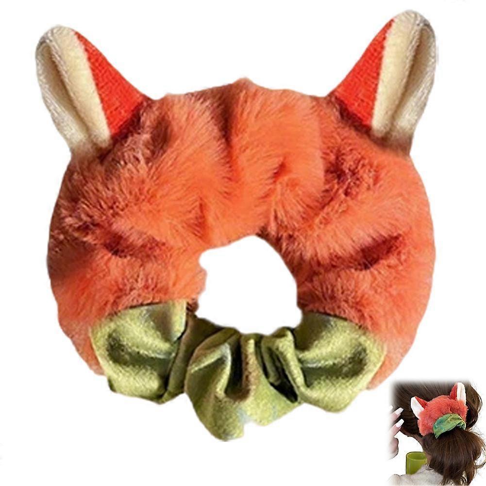 Zootopia Judy Hopps Nick Wilde Plush Animal Ear Hair Tie Scrunchie Gift