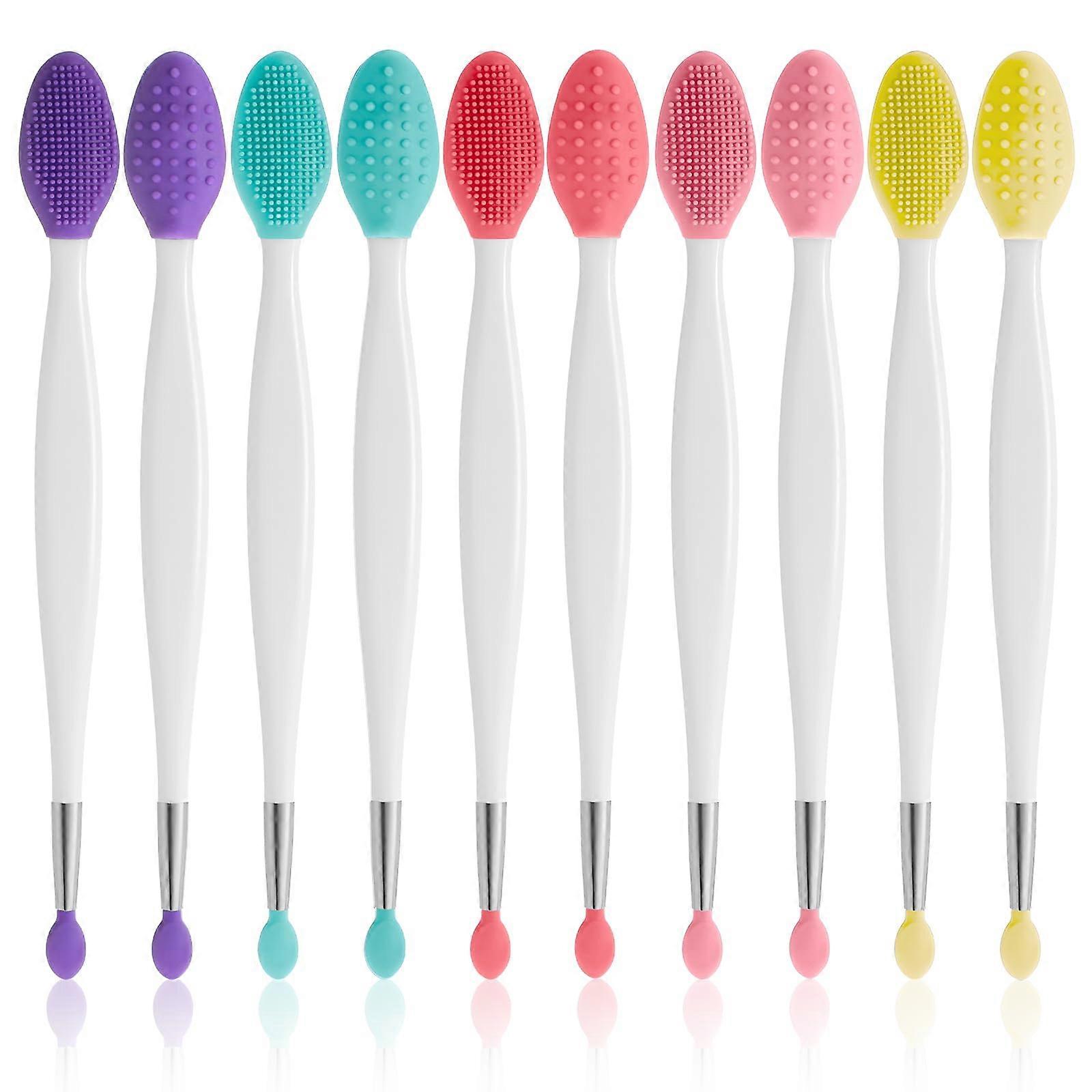 Lip Scrub Brush 3in1 Silicone Exfoliator Dual Ended Applicator for Lip Care and Mask Application