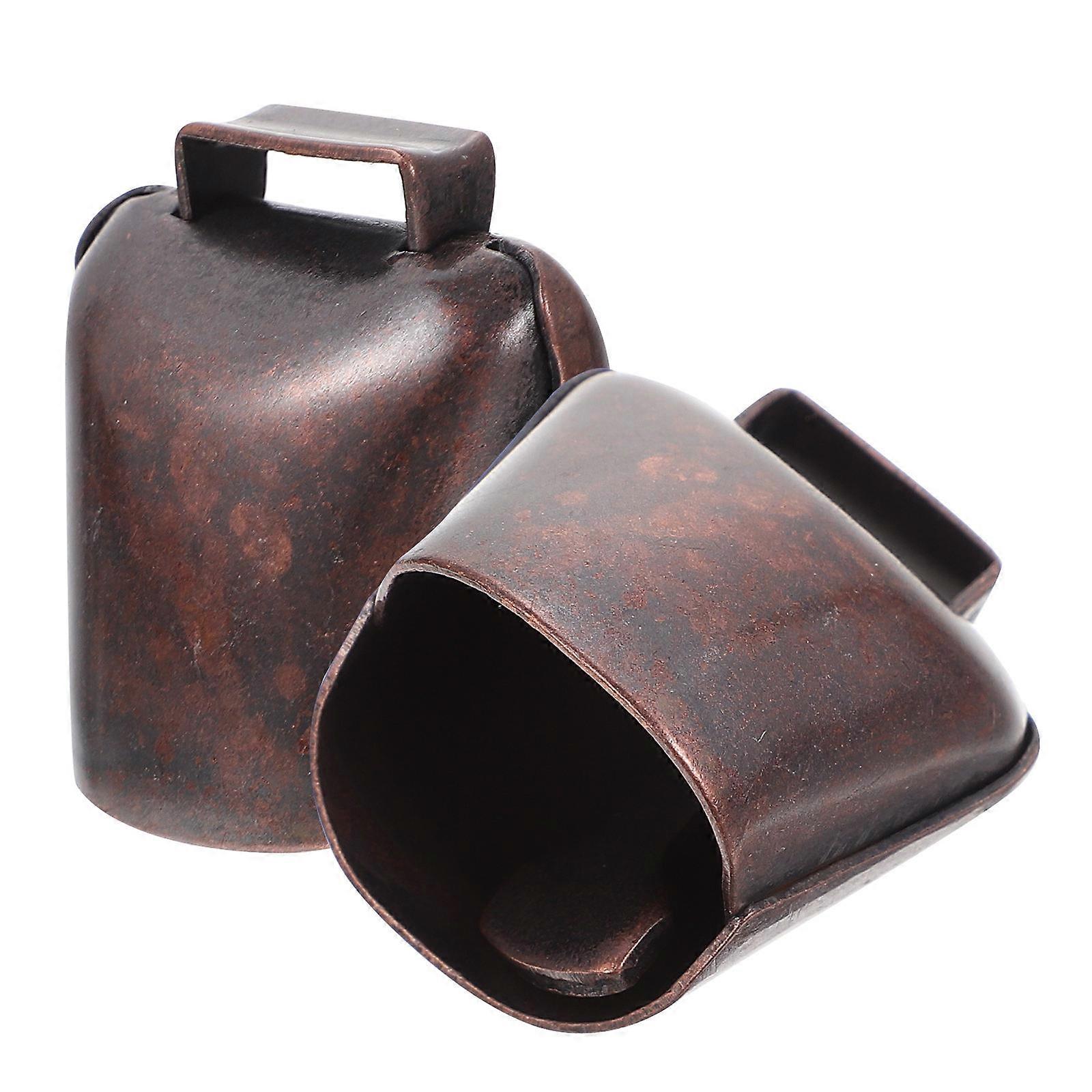 Portable Copper Bell for Grazing Use 2Pcs Durable Farming Cattle Sheep Bells