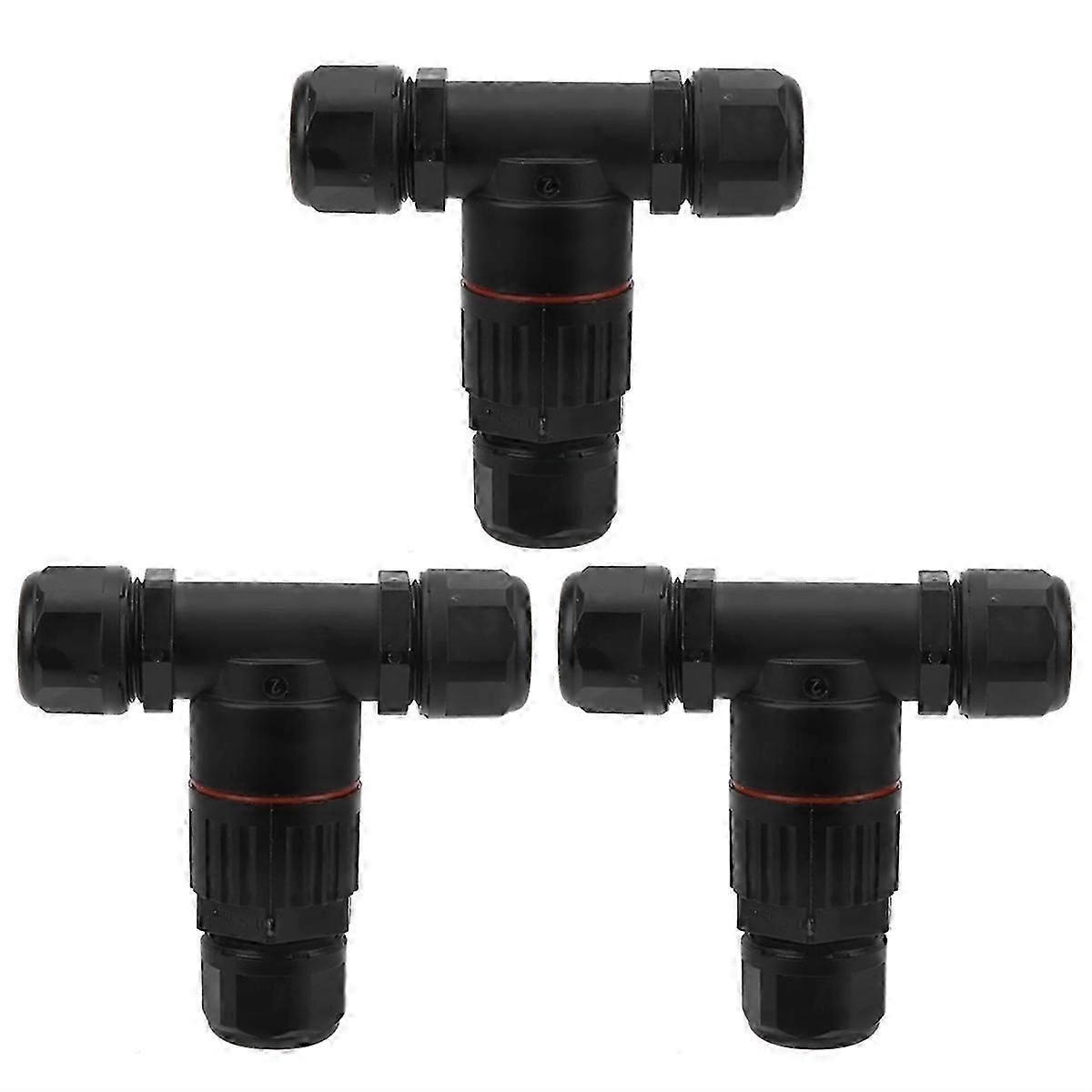 IP68 Waterproof Connector Electrical Cable 3 Way T Shape Junction Box