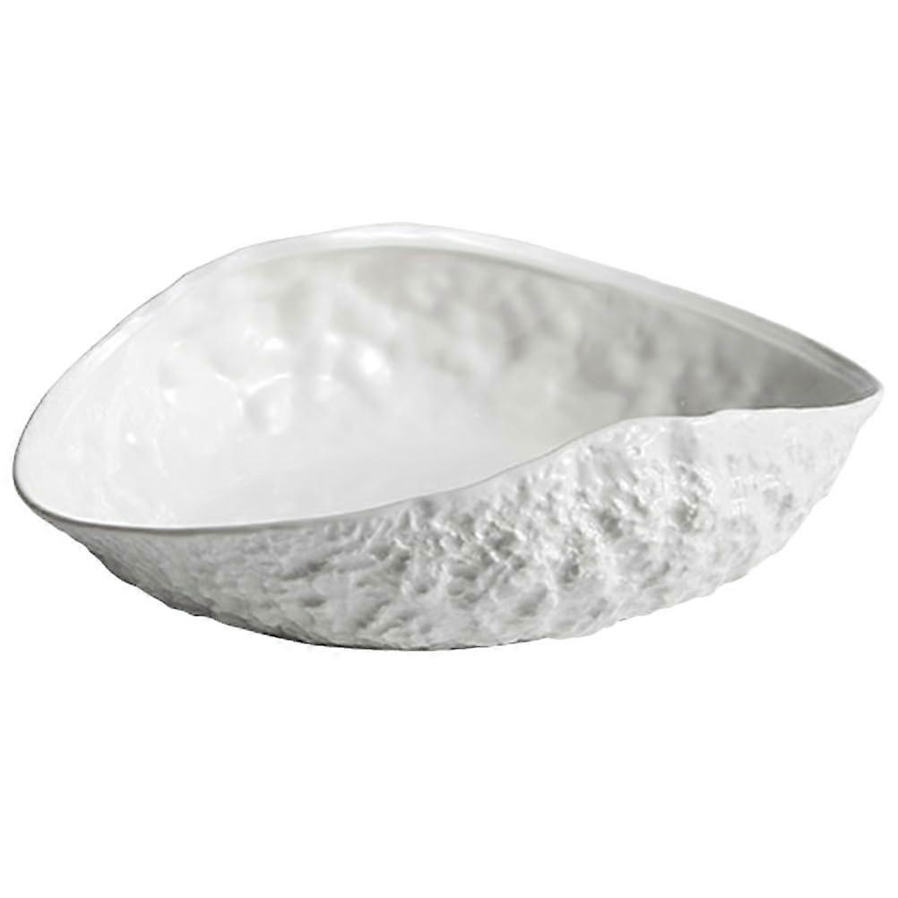 Ceramic Seashell Plate with Unique Shell Shape, Durable and Easy Clean Serving Dish for Snacks
