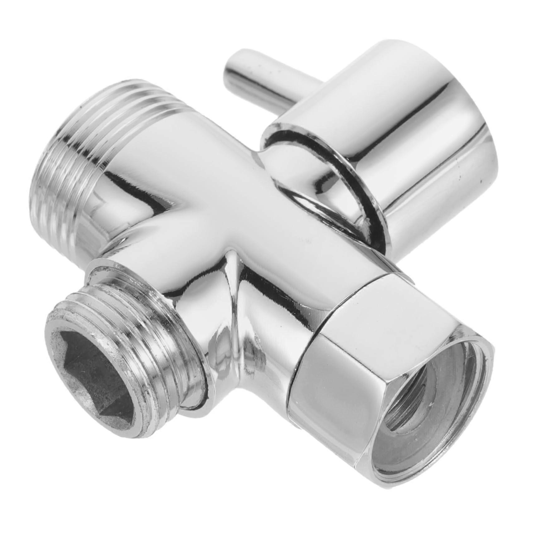 3 Way Shower Head Diverter Valve Solid Brass Adapter for Handheld and Fixed Shower Smooth Control