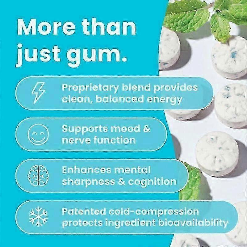 Gomme à mâcher NeuroGum Energy à la caféine, saveur menthe, 90 comprimés