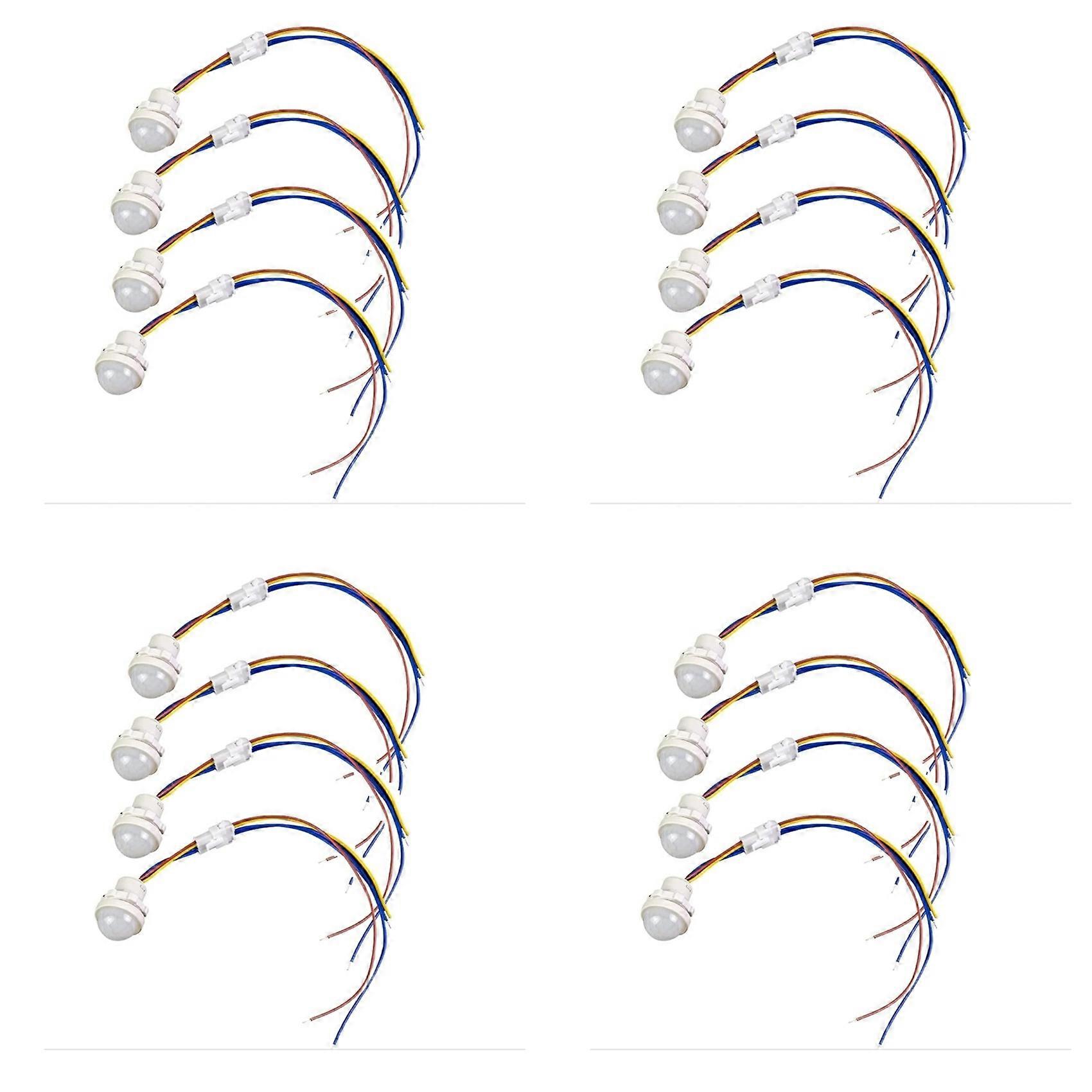 16pcs Motion Sensor Light Switch, PIR Sensor Smart Detection Switch, AC110-240V Ceiling or Wall Mount Smart Light Switch