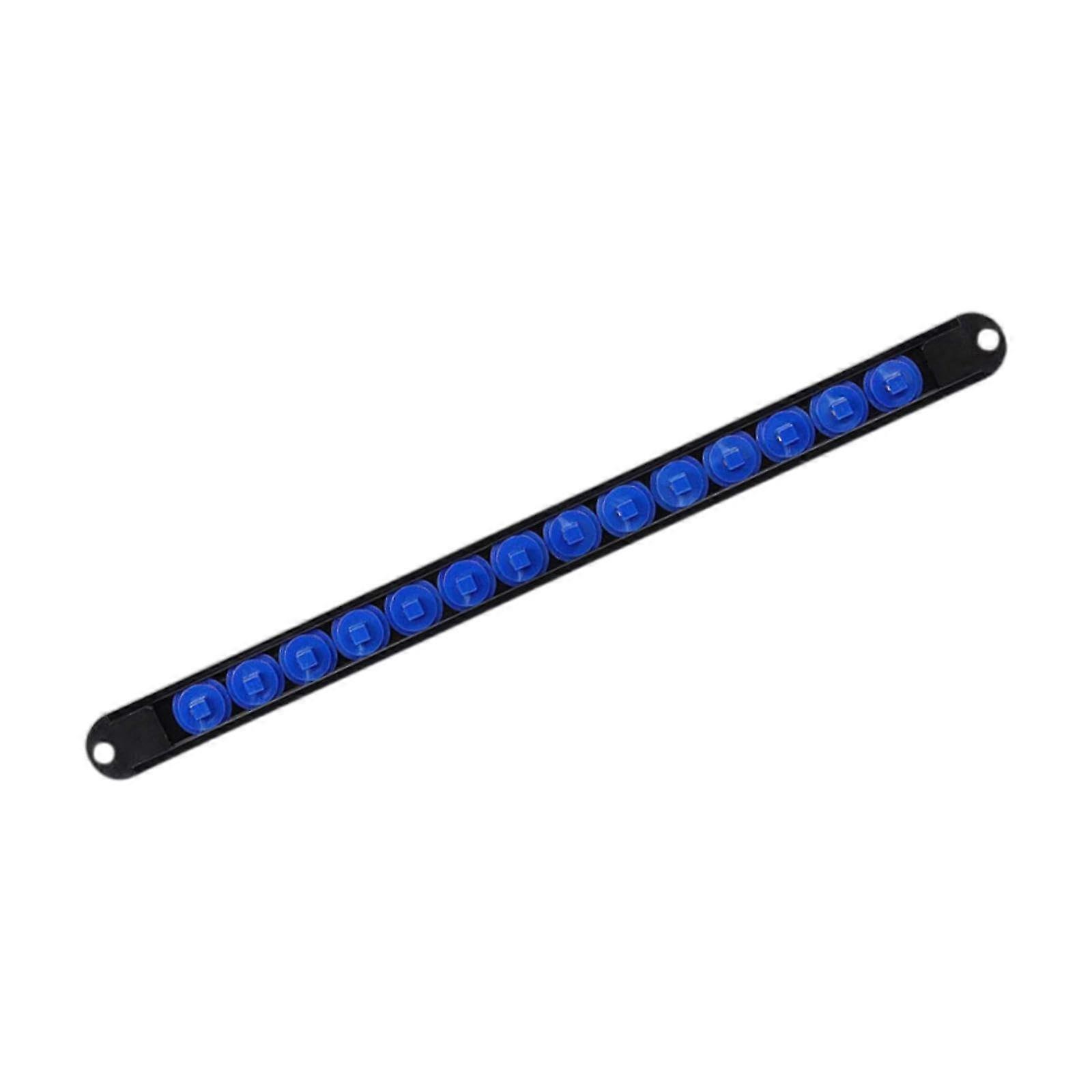 Socket Organizer with Removable Ends for Toolboxes, Durable Universal Socket Holder Rack Blue