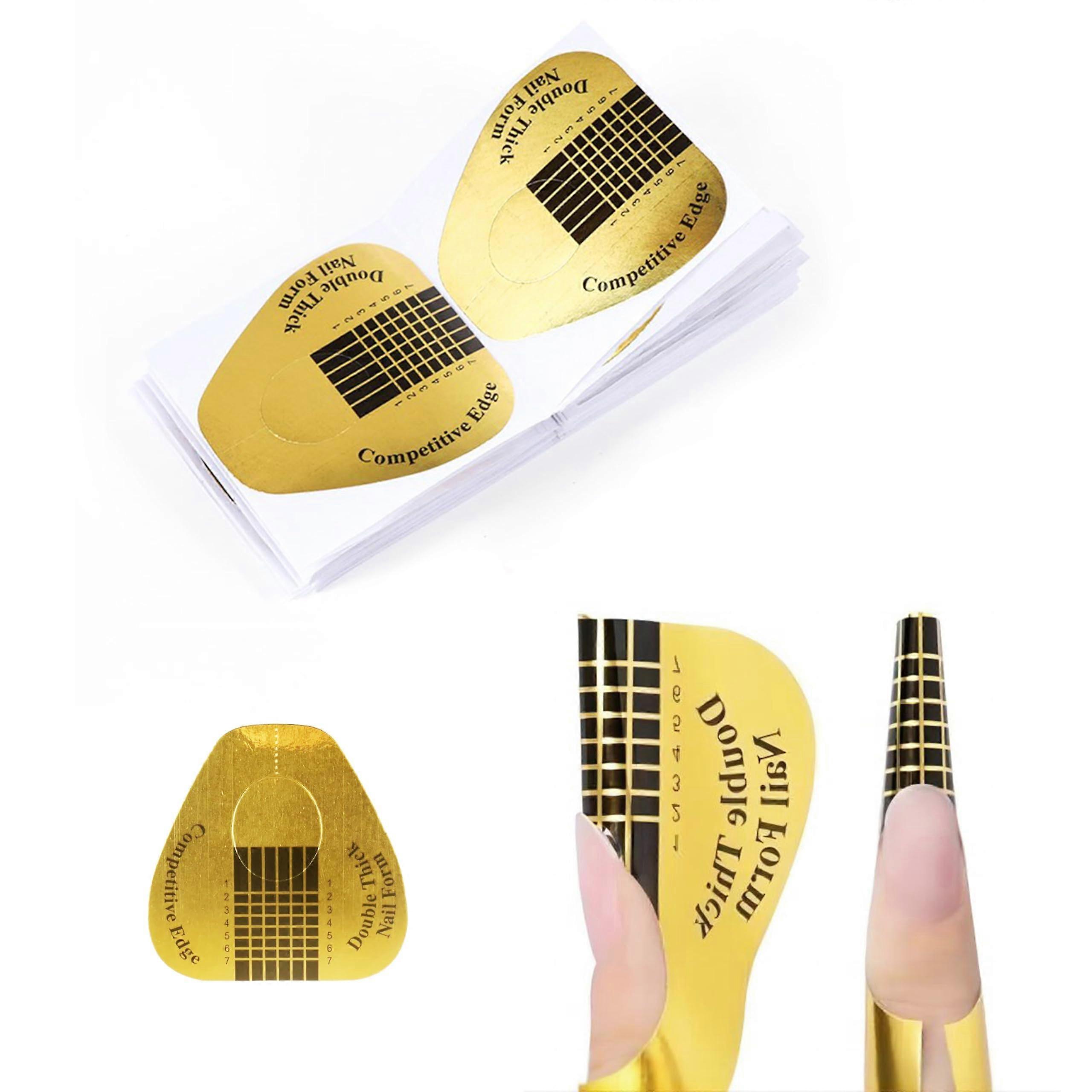 Nail Extension Forms 100pcs Horseshoe Shape Support for Builder Gel and Acrylic Nails