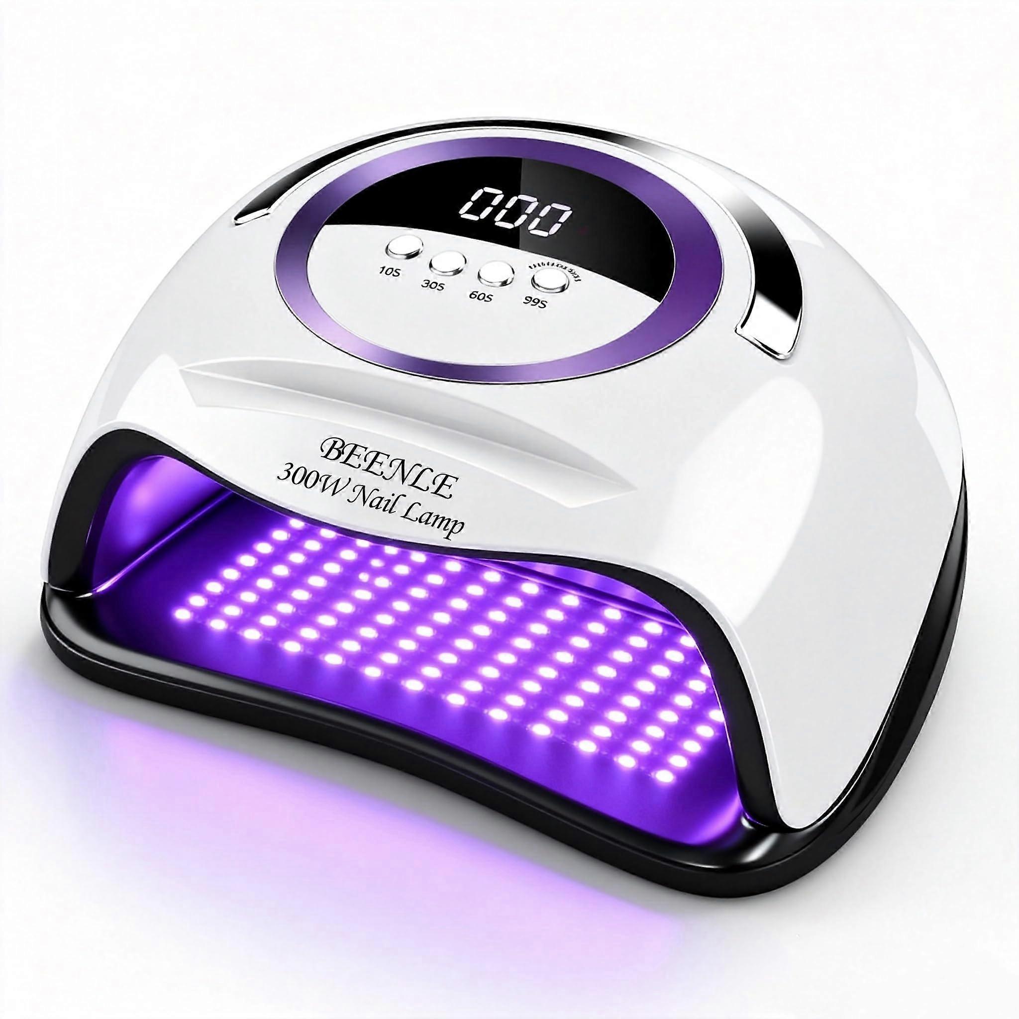 300W UV LED Nail Lamp Gel Nail Dryer with Automatic Sensor, Fast Drying and 4 Timer Modes