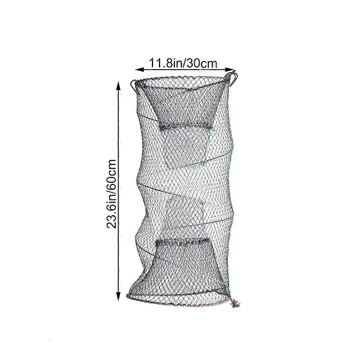 Foldable Bait Cast Mesh Trap Net for Portable Fishing Use