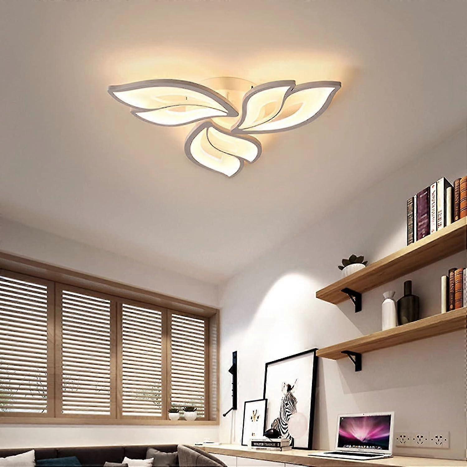 Modern LED Ceiling Light With Light Colored Flower Shape Design 2025