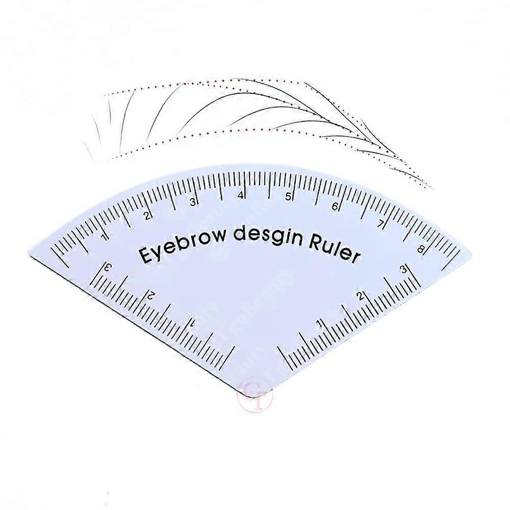 White Plastic Eyebrow Mapping Tool for Microblading and Shaping Permanent Makeup Brows
