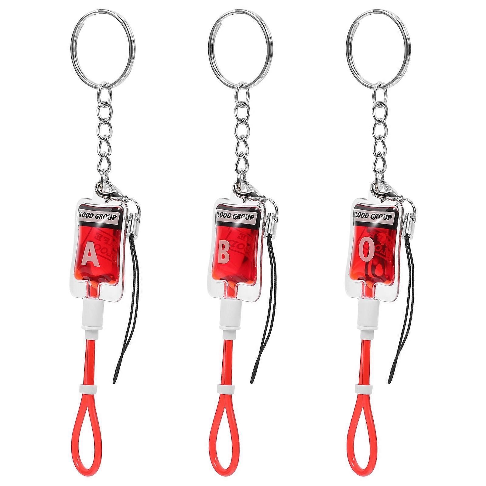 Red Keychain for Decoration 6Pcs Halloween Key Ring Pendant