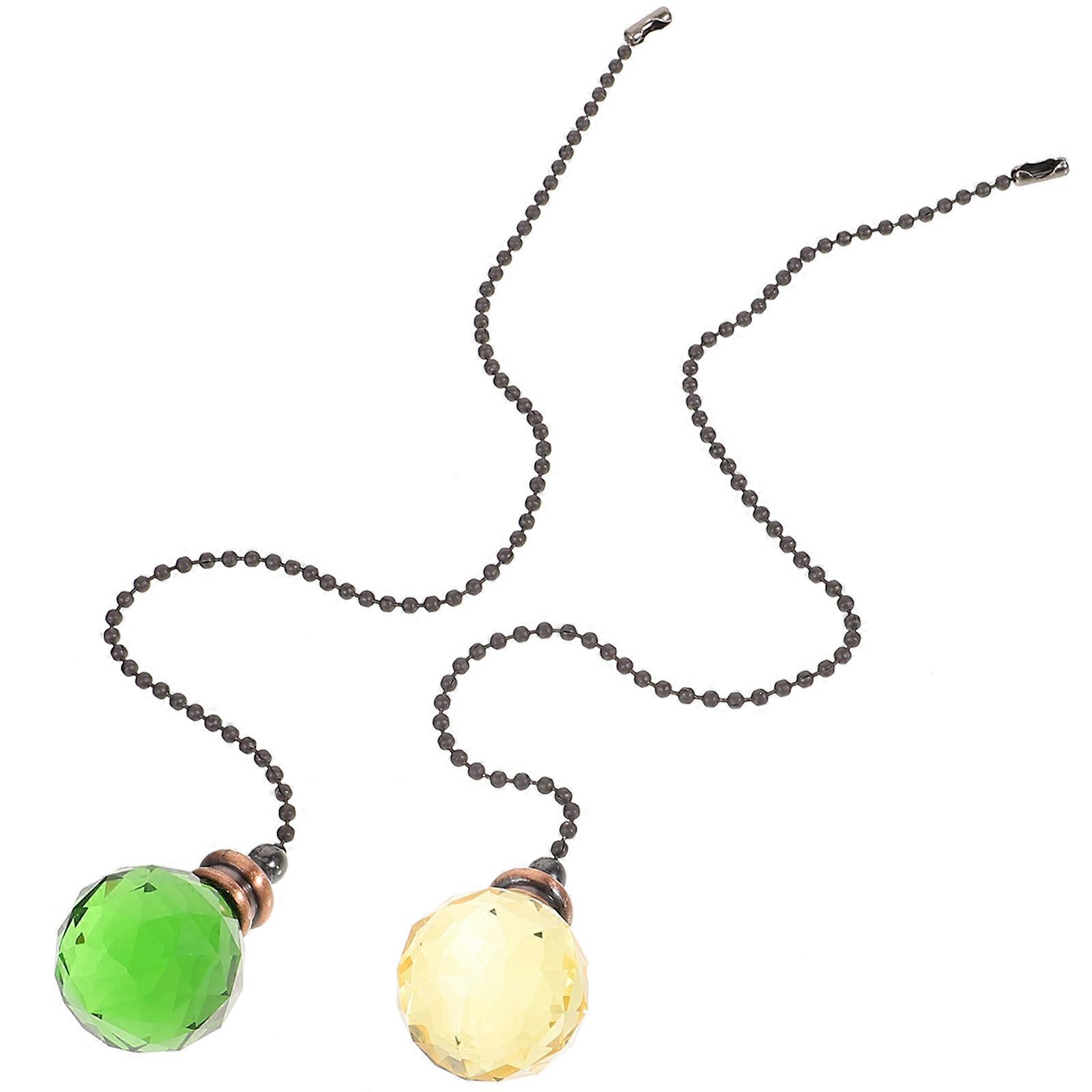 Assorted Color Fan Pull Chain Hanging Pendant for Ceiling Fan 2Pcs Accessories
