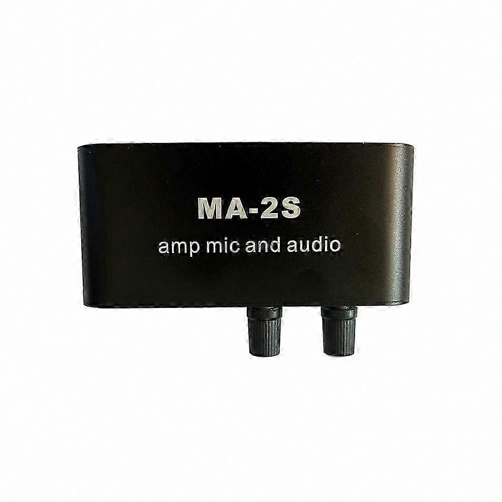 3.5mm Condenser Mic Amplifier with 6.5mm Dynamic Microphone Headphone Audio Preamplifier Adapter