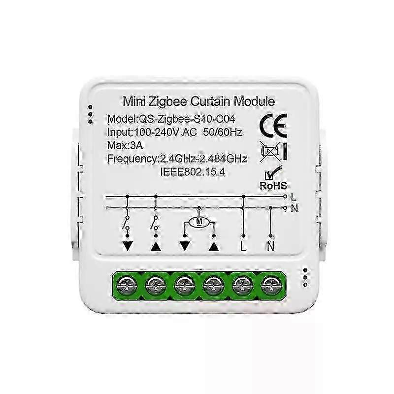 Smart Curtain Switch WiFi Zigbee Module Compatible with Tuya for Roller Shutter Blinds Compatible with Alexa and Google Home Control