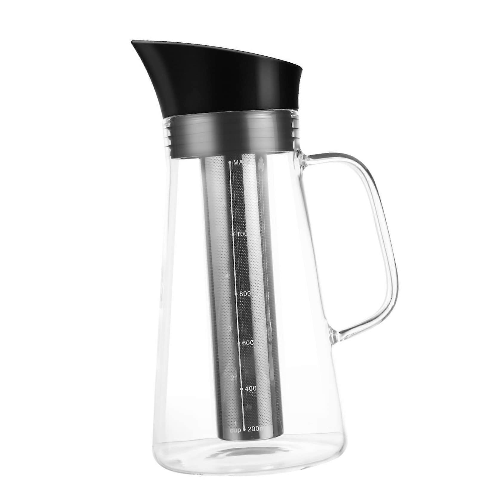 Large Capacity Cold Brew Coffee Maker with Builtin Filter, Heat Resistant Glass Tea Kettle Ref: 2322