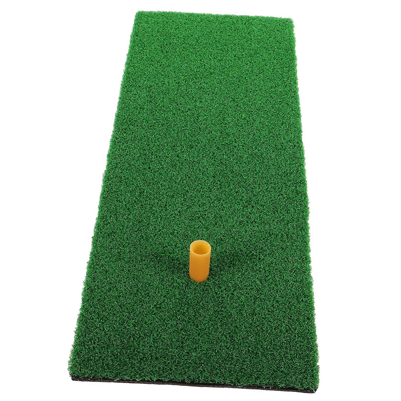 Golf Practice Mat with Swing Path Guidance, Indoor Outdoor Golf Hitting Mat Training Aid