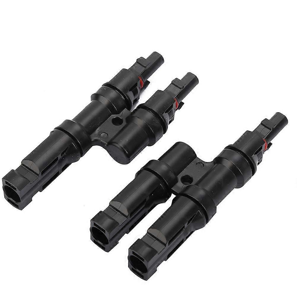 MC4 Solar Panel T Branch Connector Set, IP67 Weatherproof 30A  Temp Parallel Cable Splitter