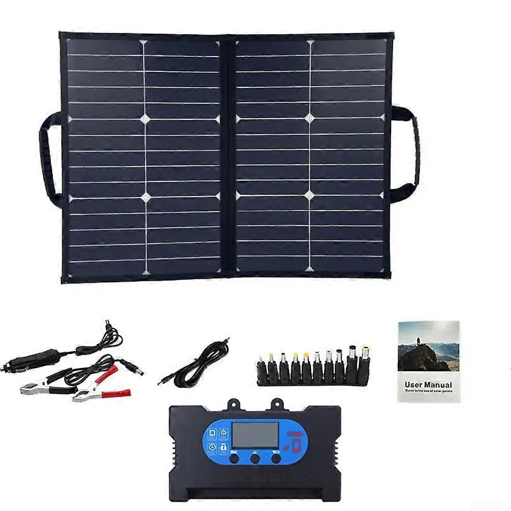 50W Portable Foldable Solar Panel Kit with Fast Charging and  Efficiency for Outdoor Use