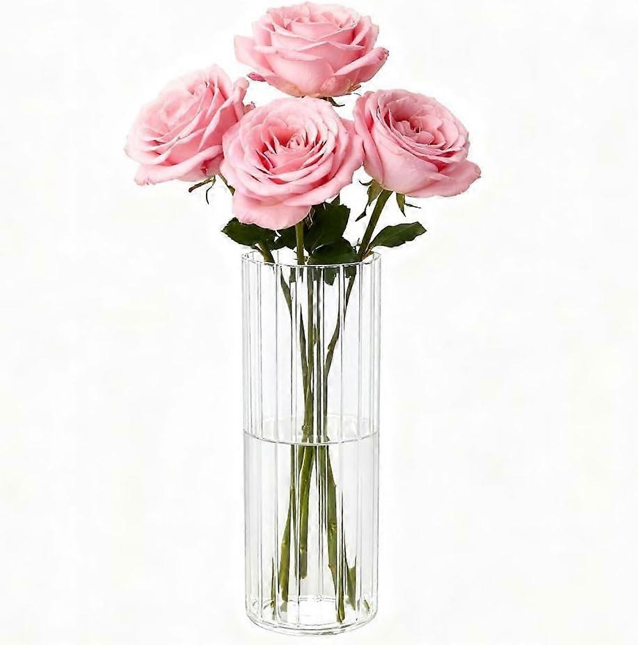 Ribbed Acrylic Vase