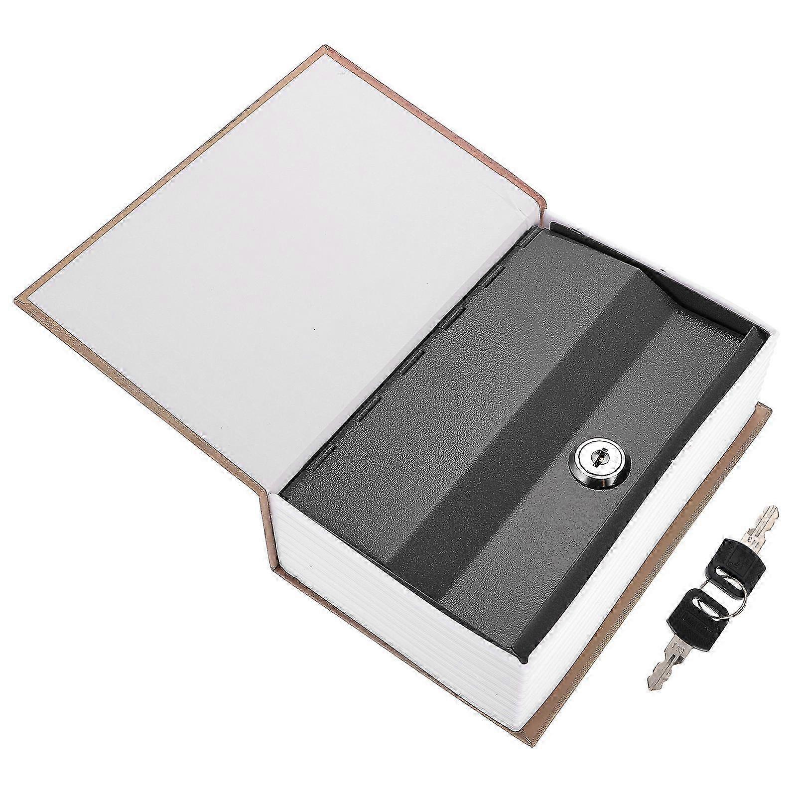 Secret Book Safe Box with Coded Lock Retro Style Pattern for Storing Valuables
