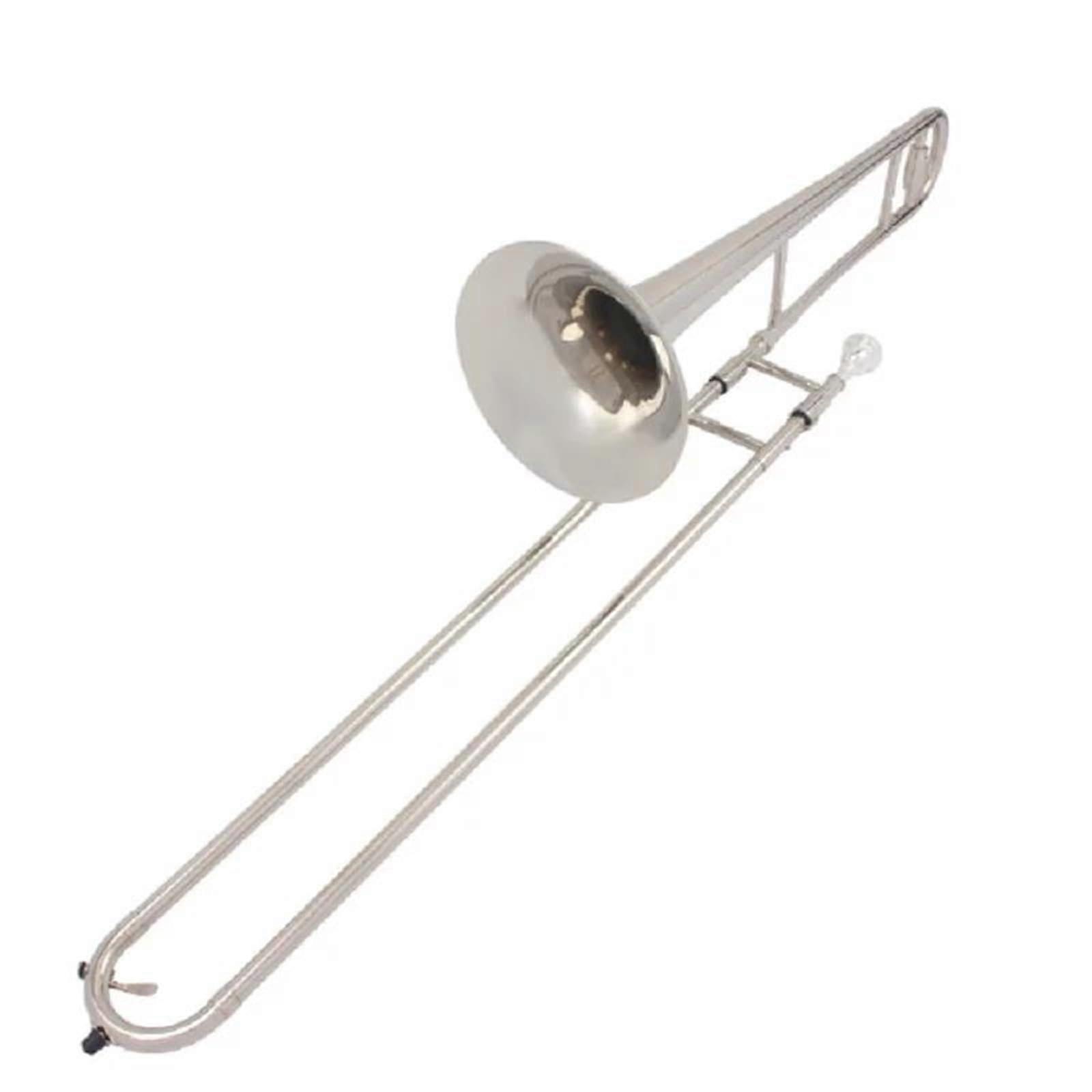 Professional Eb Trombone Silver Plated with Smooth Slide Action and Rich Versatile Tone
