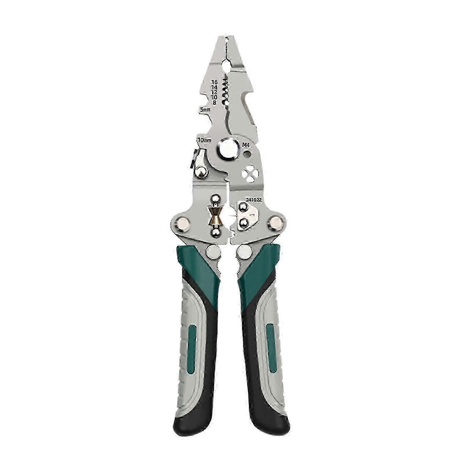 Multifunction Wire Stripper Crimper And Cutter Folding Tool Compact Electrical Tool Ideal For Electrical Cable Projects