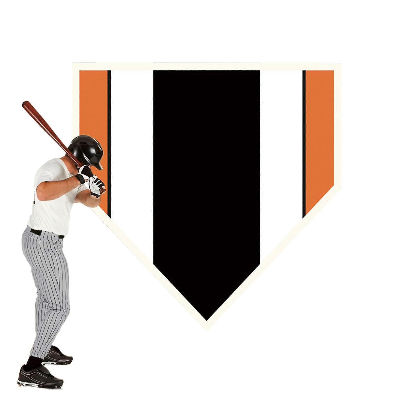 Baseball Pitching Training Plate with  Visibility Strike Zone, NonSlip Weatherproof Mat 40x60cm