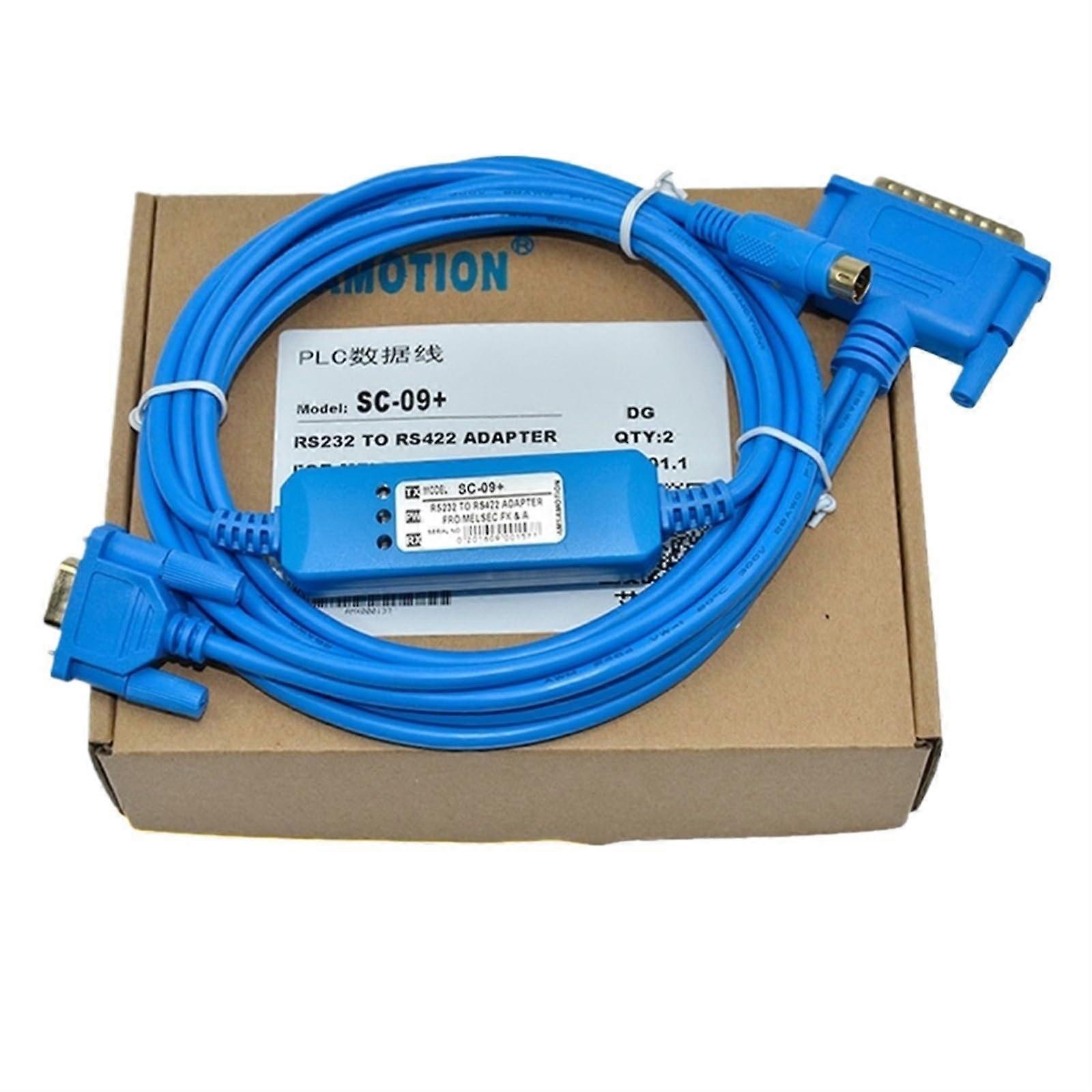 PLC Programming Cable for Mitsubishi FX Series, Speed Data and Stable Signal, Blue