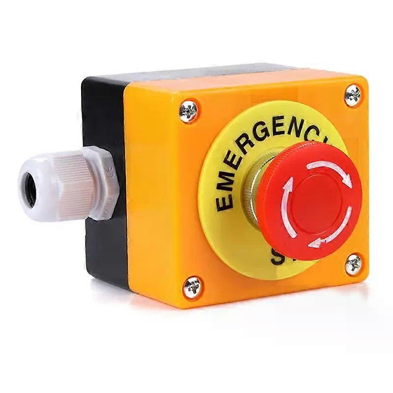 1 NO 1 NC 10A 660V Emergency Stop Push Button Red Mushroom Switch Station
