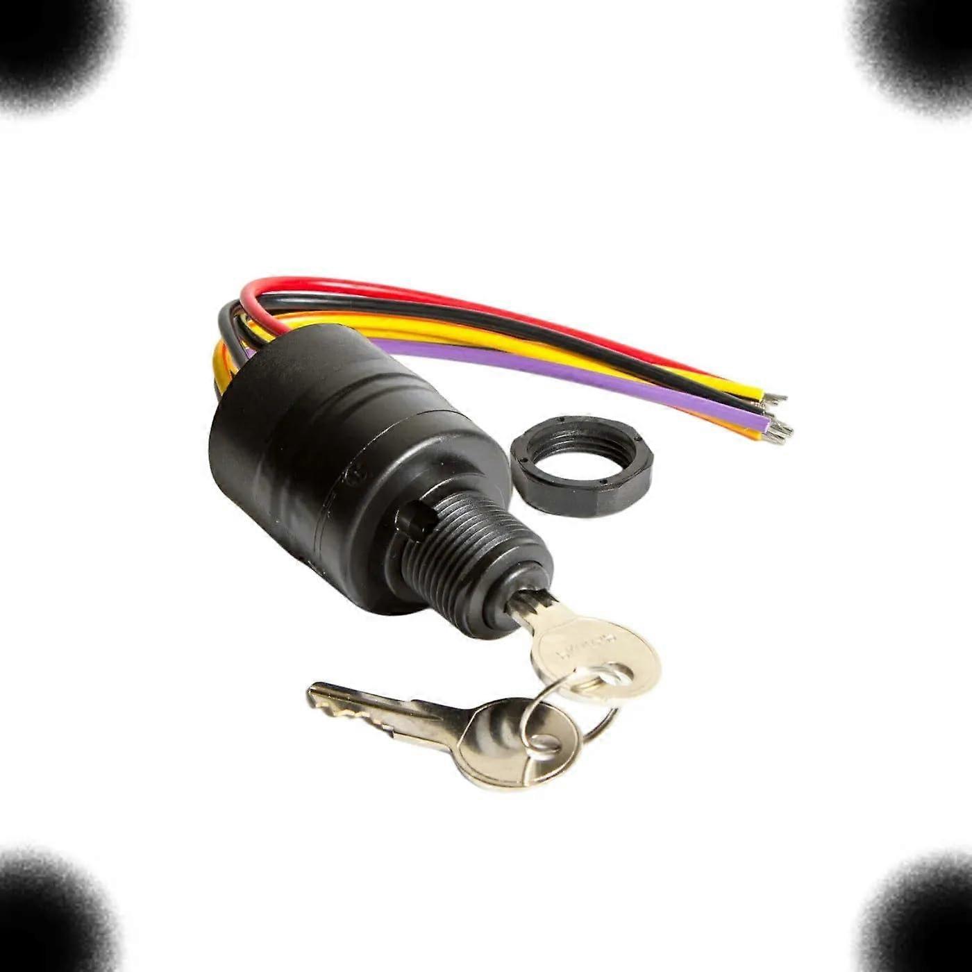 Marine Ignition Switch 12V 15A Waterproof CorrosionResistant for Boat Off Run Start Replacement
