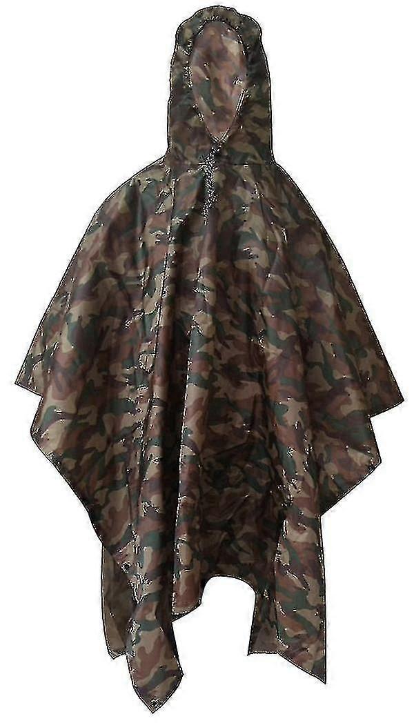 Outdoor Camping Hooded Rain Poncho Raincoat