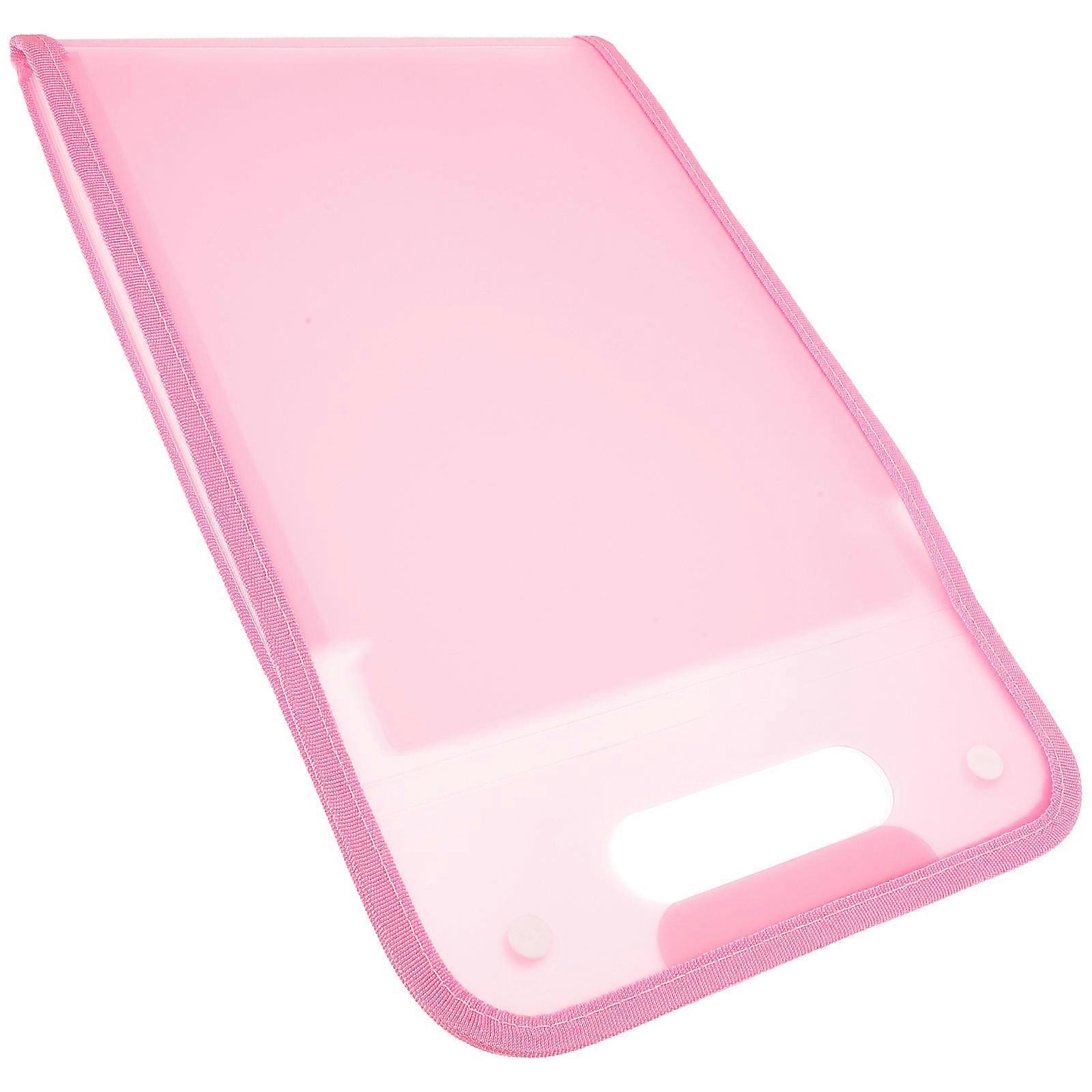 Expandable Folders For Documents Portable File Folder Multi Layered Design Pink 37.70X24.50X2.50Cm File Organization 1Pcs