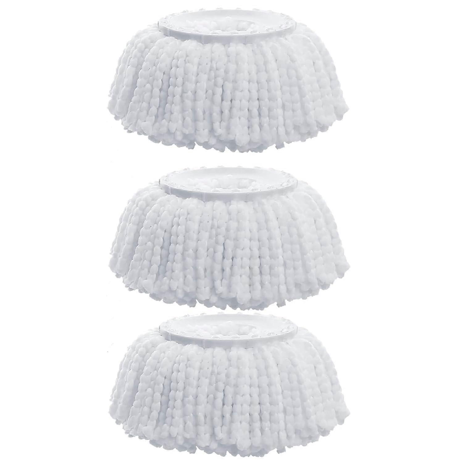 Spin Mop Replacement Heads Pack of 3,  Absorbency Microfiber Refills for Floor Cleaning