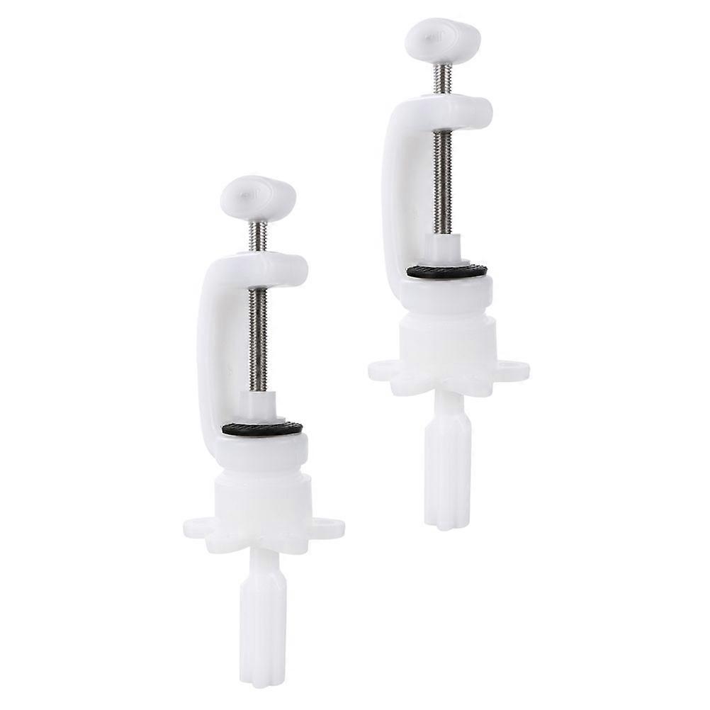 Mannequin Head Bracket for Holding Use 2Pcs Adjustable White Plastic Iron