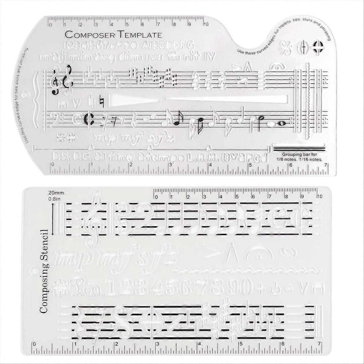 Song Writer'S Composing Template Stencil