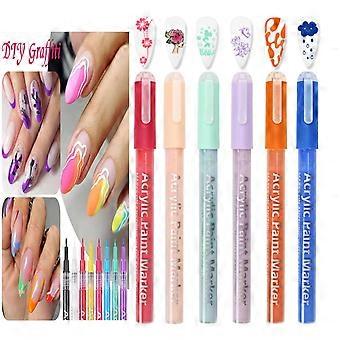 Nail Art Pen Set Quick Dry Waterproof Precision Tip for French Manicure 12 Colors