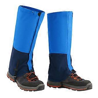 Waterdichte wandelbeenbeschermers blauw maat S, ademende, verstelbare laarshoezen voor sneeuw, regen en jacht