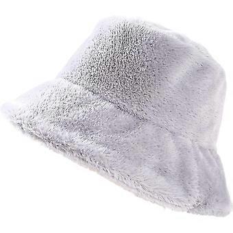 Winter Faux Fur Bucket Hat Zachte Warme Herfst Winter Pure Kleur Mode Fluffy Acsergery Gift